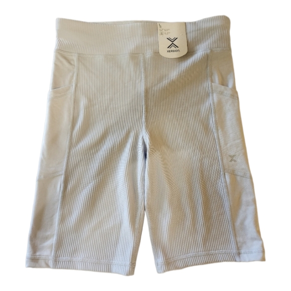 NWT Girls Ribbed Biker shorts with pockets longer Size 14 - Picture 1 of 6